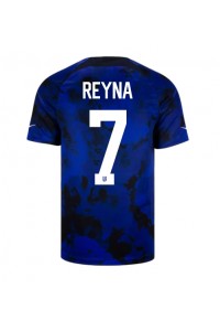 Fotbalové Dres Spojené státy Giovanni Reyna #7 Venkovní Oblečení MS 2022 Krátký Rukáv